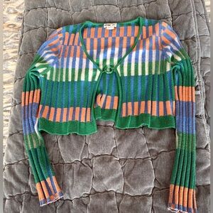 NUX Multicolor Striped Cardigan